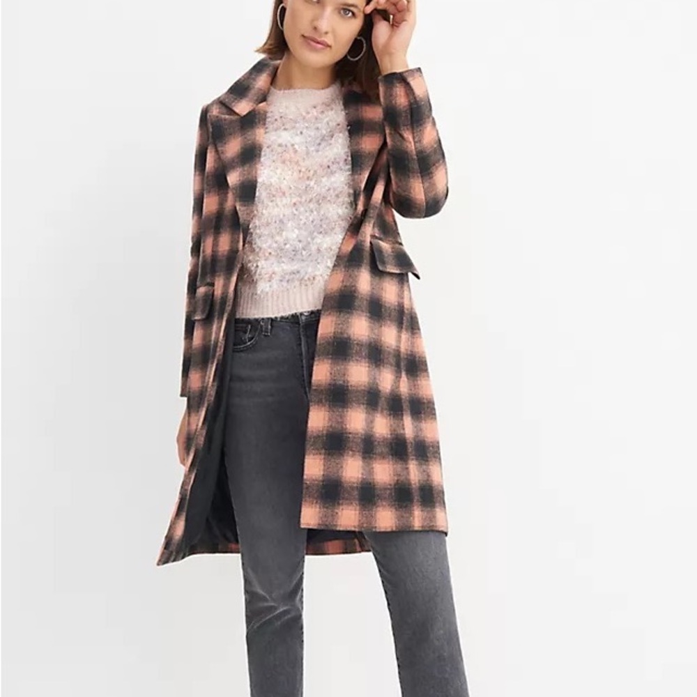 Anthropologie Belle Plaid coat